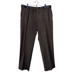 Paul Fredrick Brown Wool Pleated Slacks Dress Pants Mens40 Waist